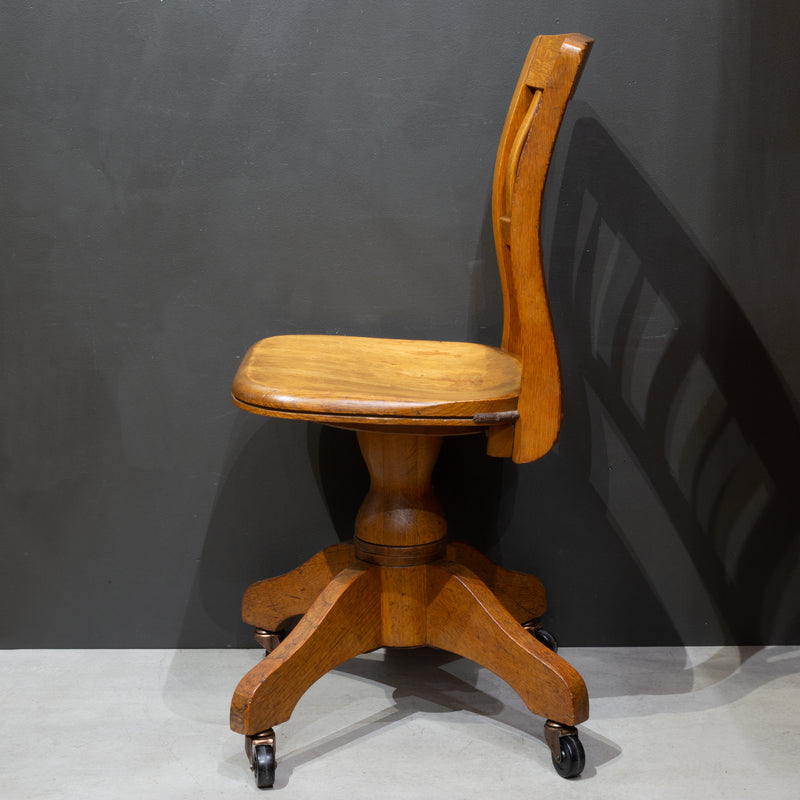 Antique Milwaukee Chair Company Swivel Typset Office Chair c.1920