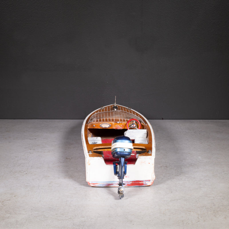 Diecast K & O Models Evinrude Big Twin 35 Outboard Motor and Speedboat c.1955-1957