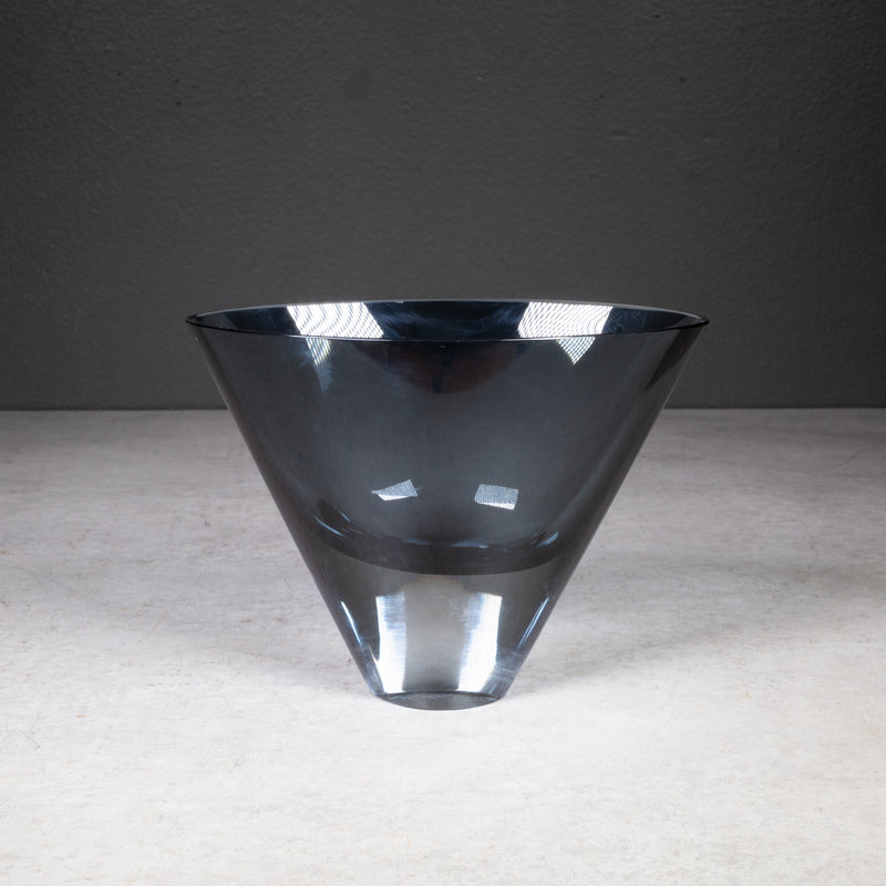Kaj Franck Smoked Grey Cased Blown Glass Vase, Finland c.1958