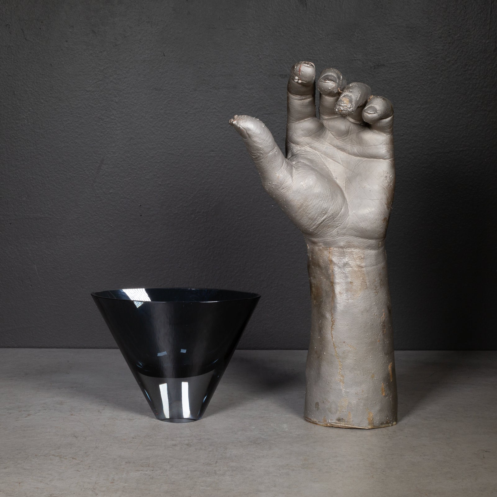 Kaj Franck Smoked Grey Cased Blown Glass Vase, Finland c.1958