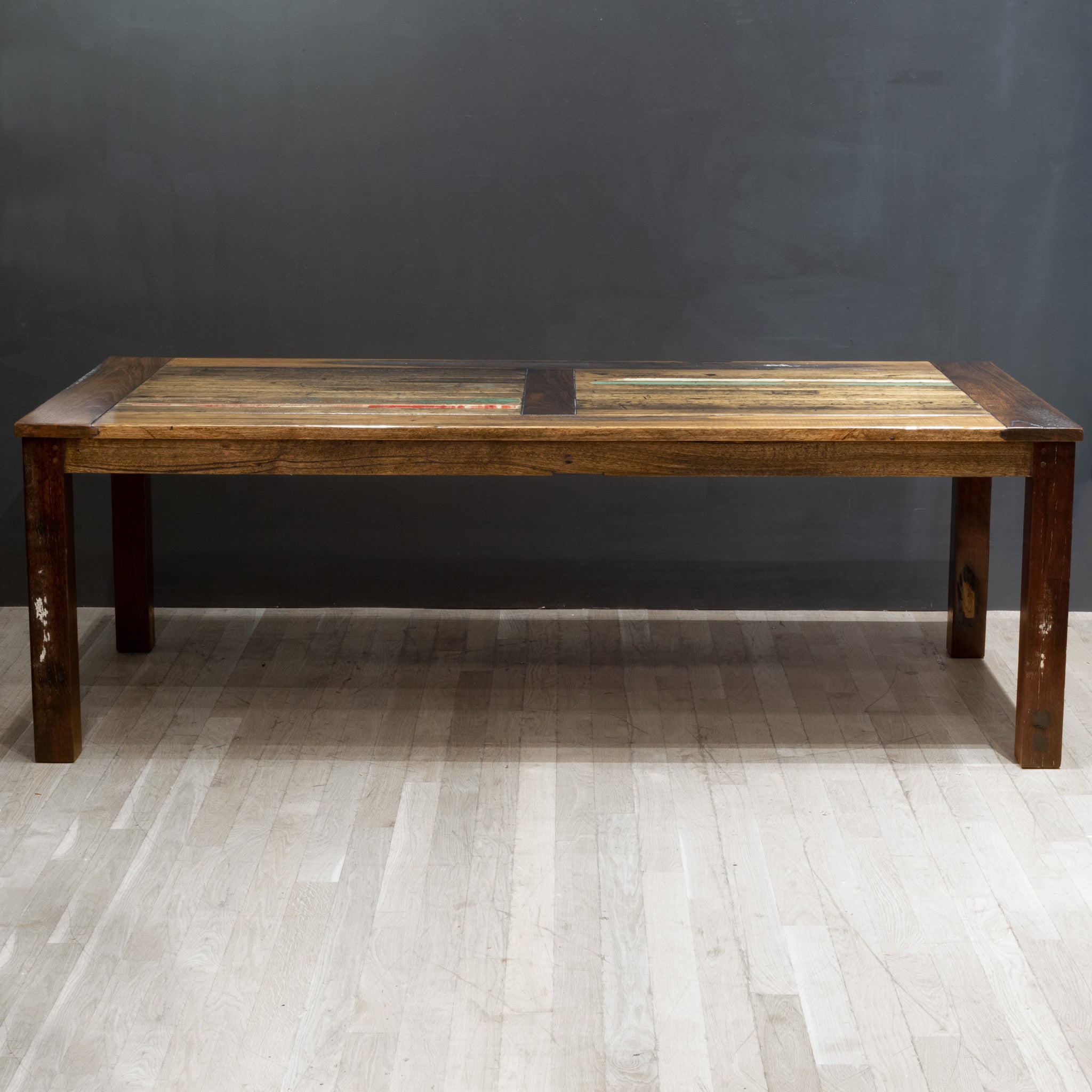 Timber dining table discount with bench seat