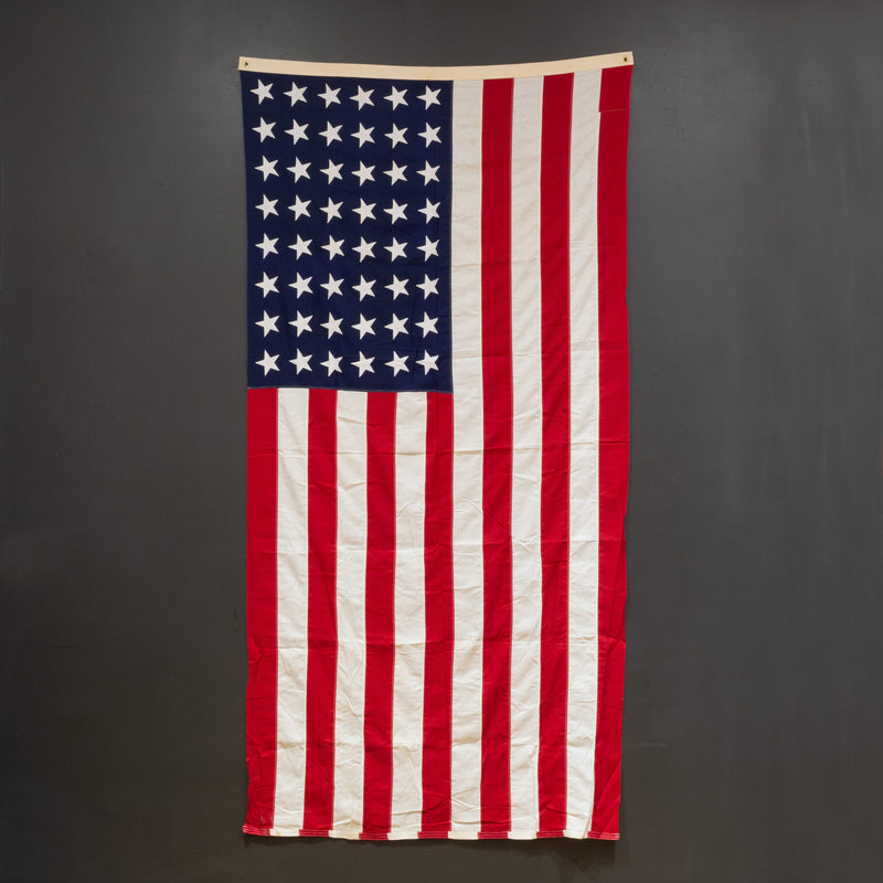 Large Vintage Valley Forge American Flag with 48 Stars c.1940-1950