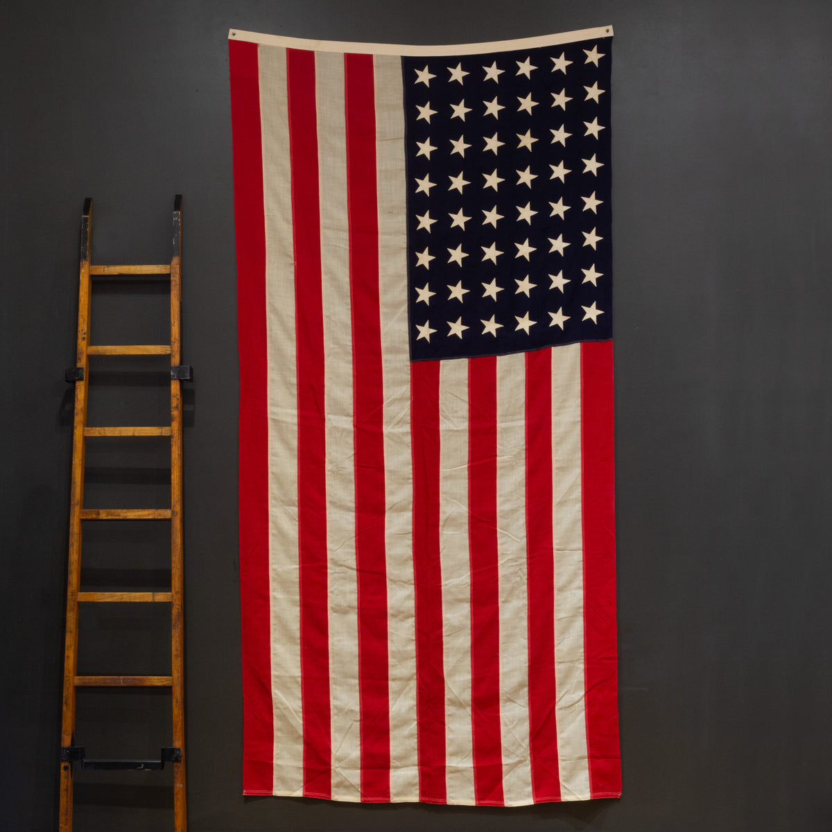 Antique Large American Flag with 48 Stars c. pre 1940s | S16 Home