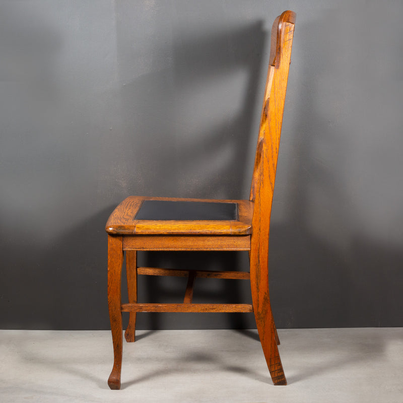 Antique Tiger Maple Ladder Back Desk Chair c.1880-1910