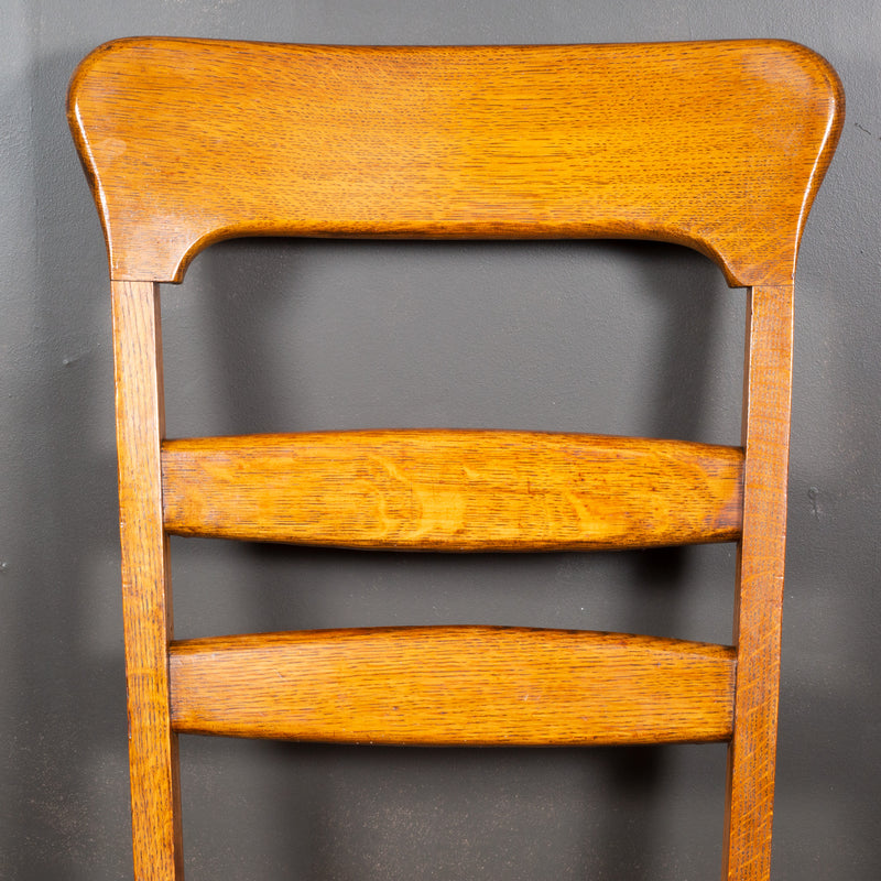 Antique Tiger Maple Ladder Back Desk Chair c.1880-1910