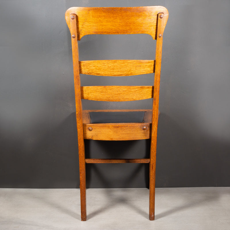 Antique Tiger Maple Ladder Back Desk Chair c.1880-1910