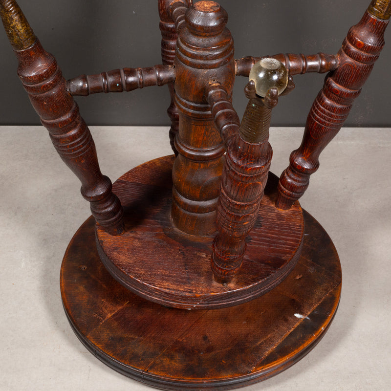 Late 19th c. Mahogany Claw Foot Piano Stool c.1880