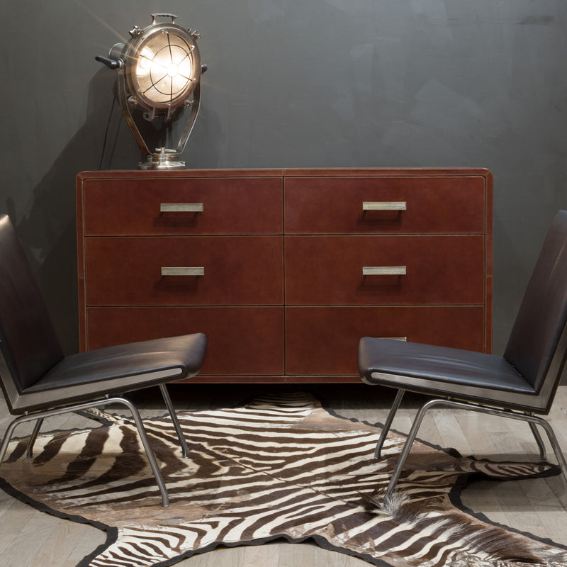 Aged Leather Dresser by Made Goods | S16 Home Aged Leather Dresser by Made Goods | S16 Home