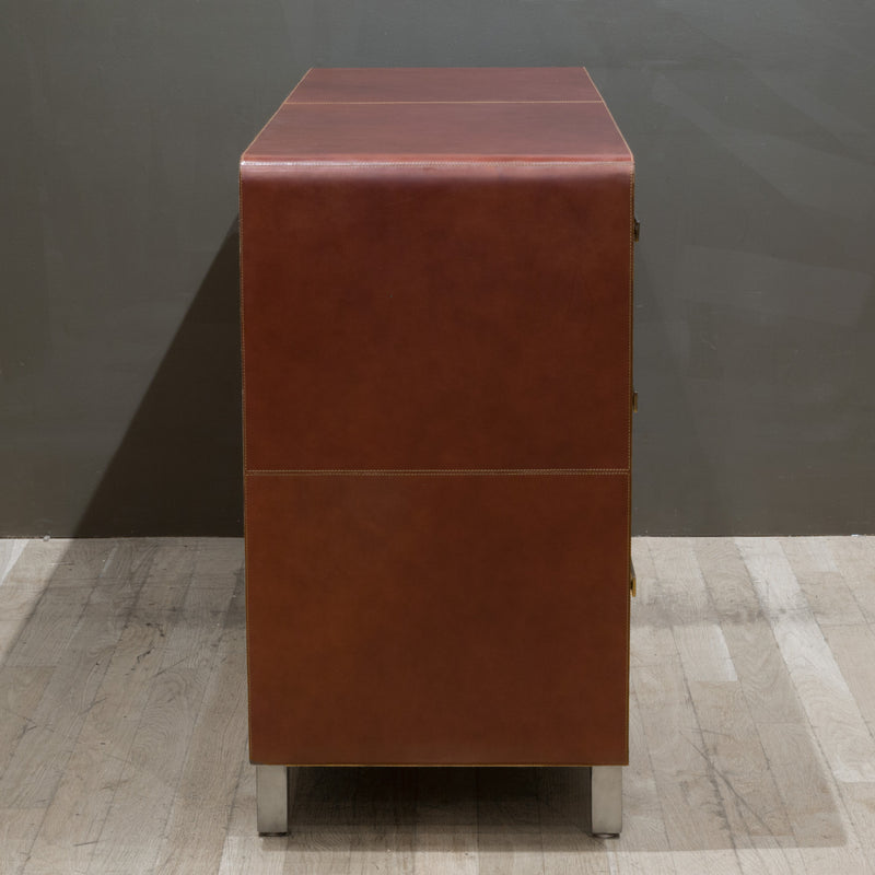Aged Leather Dresser by Made Goods | S16 Home Aged Leather Dresser by Made Goods | S16 Home