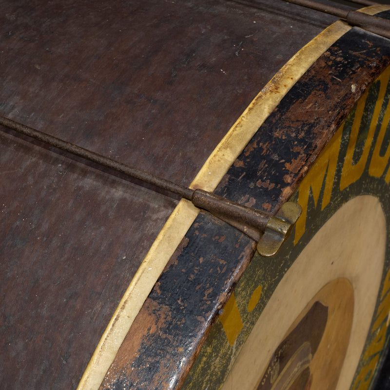 James T. Moore Memorial Band Hand Painted Parade Drum c.1940