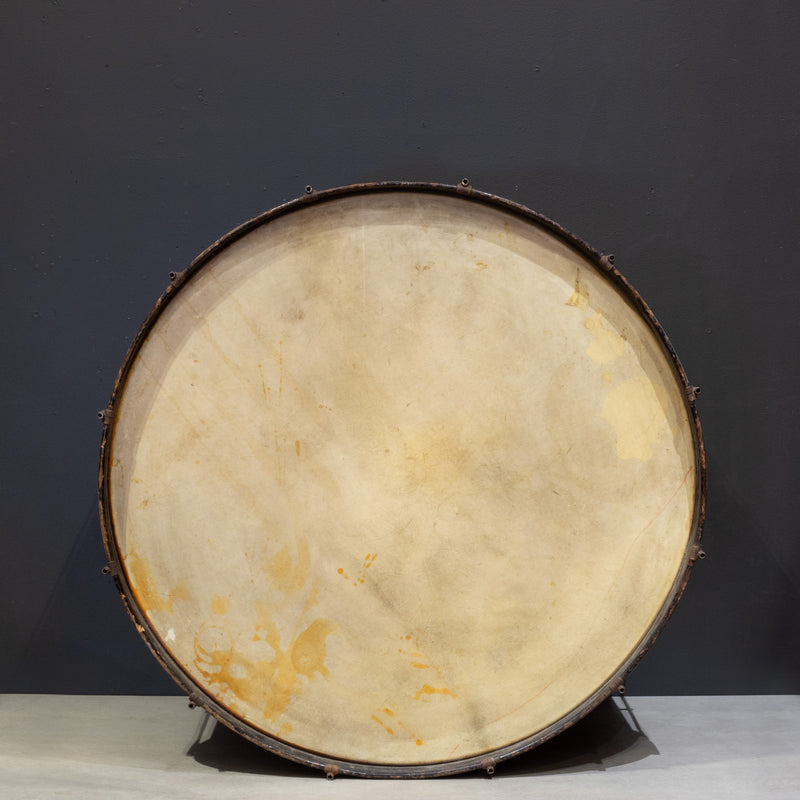 James T. Moore Memorial Band Hand Painted Parade Drum c.1940