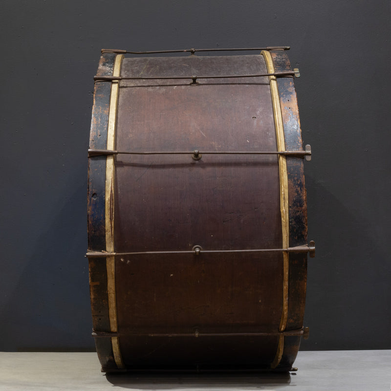 James T. Moore Memorial Band Hand Painted Parade Drum c.1940