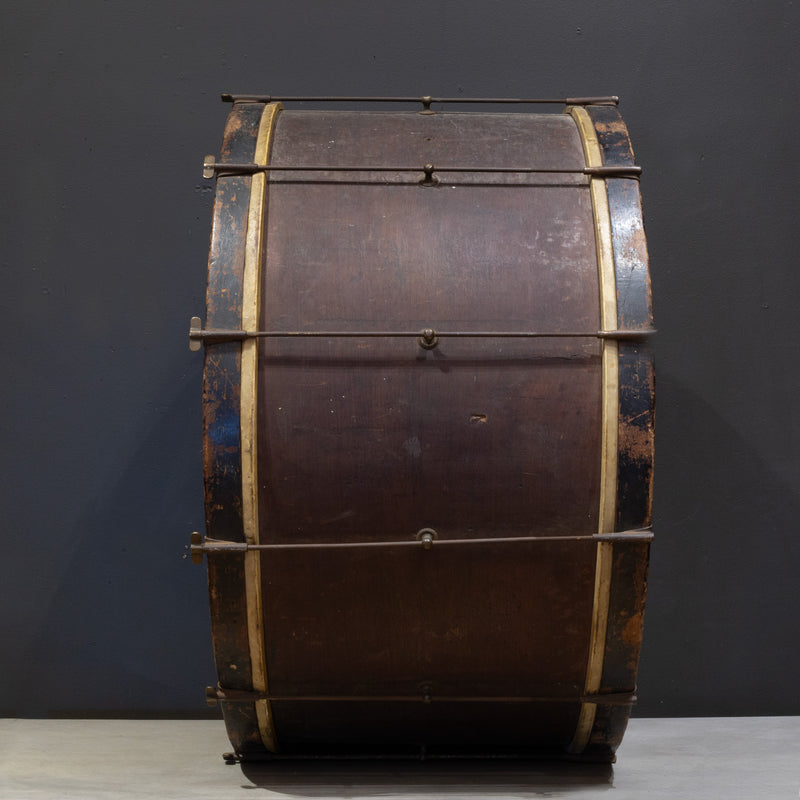 James T. Moore Memorial Band Hand Painted Parade Drum c.1940