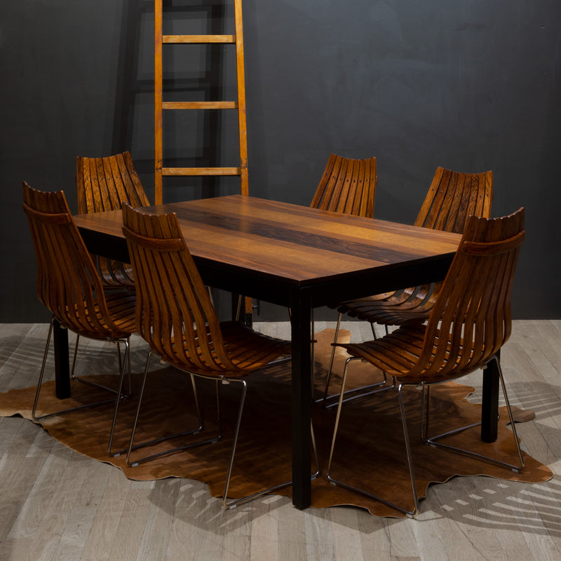 Mid-century Mixed Wood Milo Baughman Expandable Dining Table c.1960