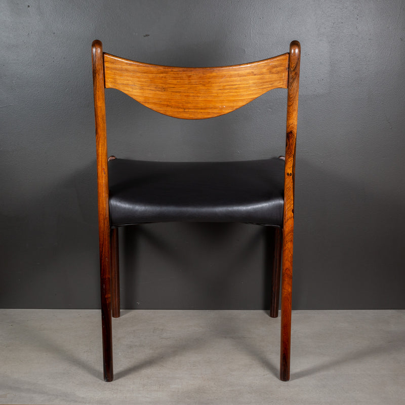 Mid-century Arne Wahl Iversen for Glyngøre Stolefabrik Rosewood and Leather Dining Chairs c.1950