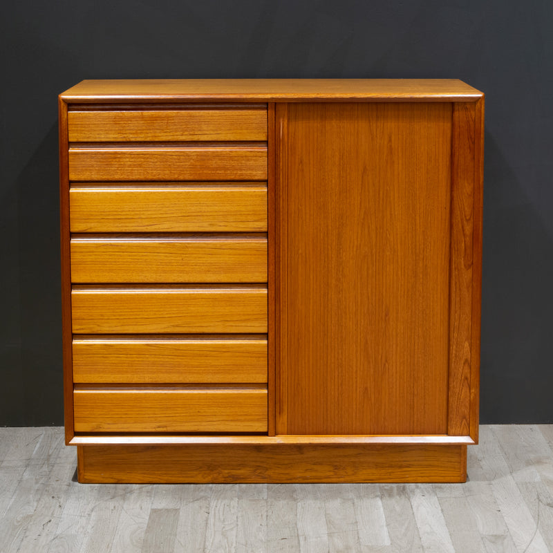 dresser with doors Mid-century Teak Gentlemen's Dresser with Tambour Door by Berhard Pedersen & Son, Denmark c.1960