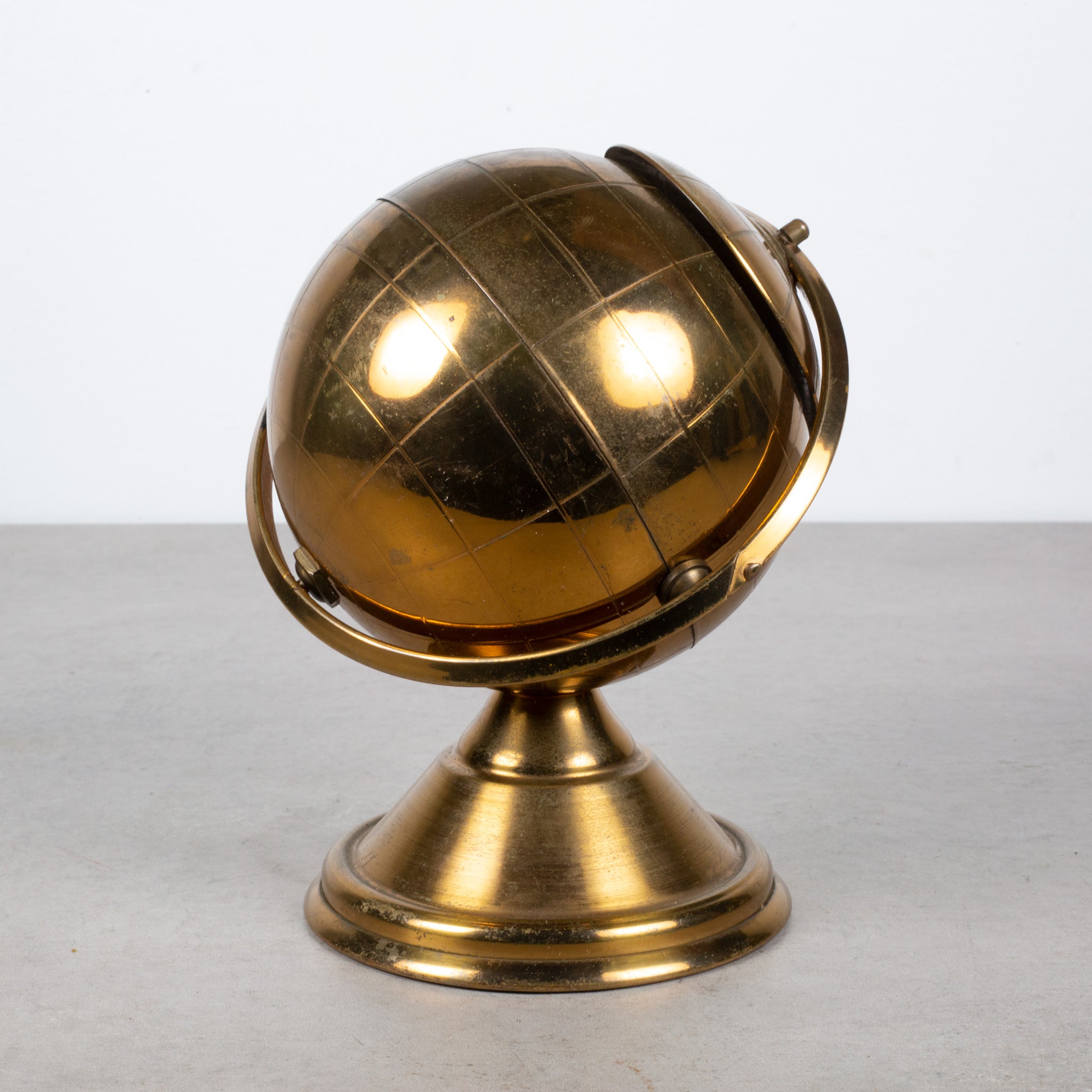 Mid-century Brass Globe Cigarette Holder c.1960