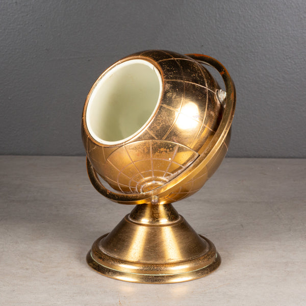 Mid-century Brass Globe Cigarette Holder c.1960