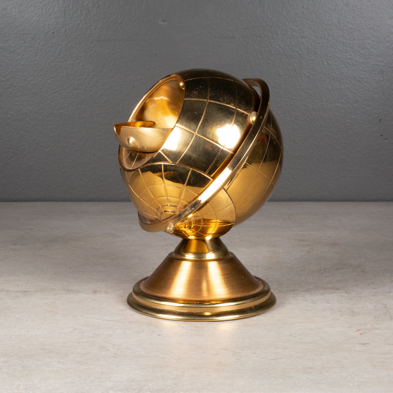 ミッドセンチュリー アシュトレイ 1950's 1960's USA midcentury-brass-globe-ashtray