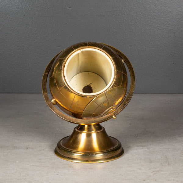 Mid-century Brass Globe Cigarette Holder c.1960