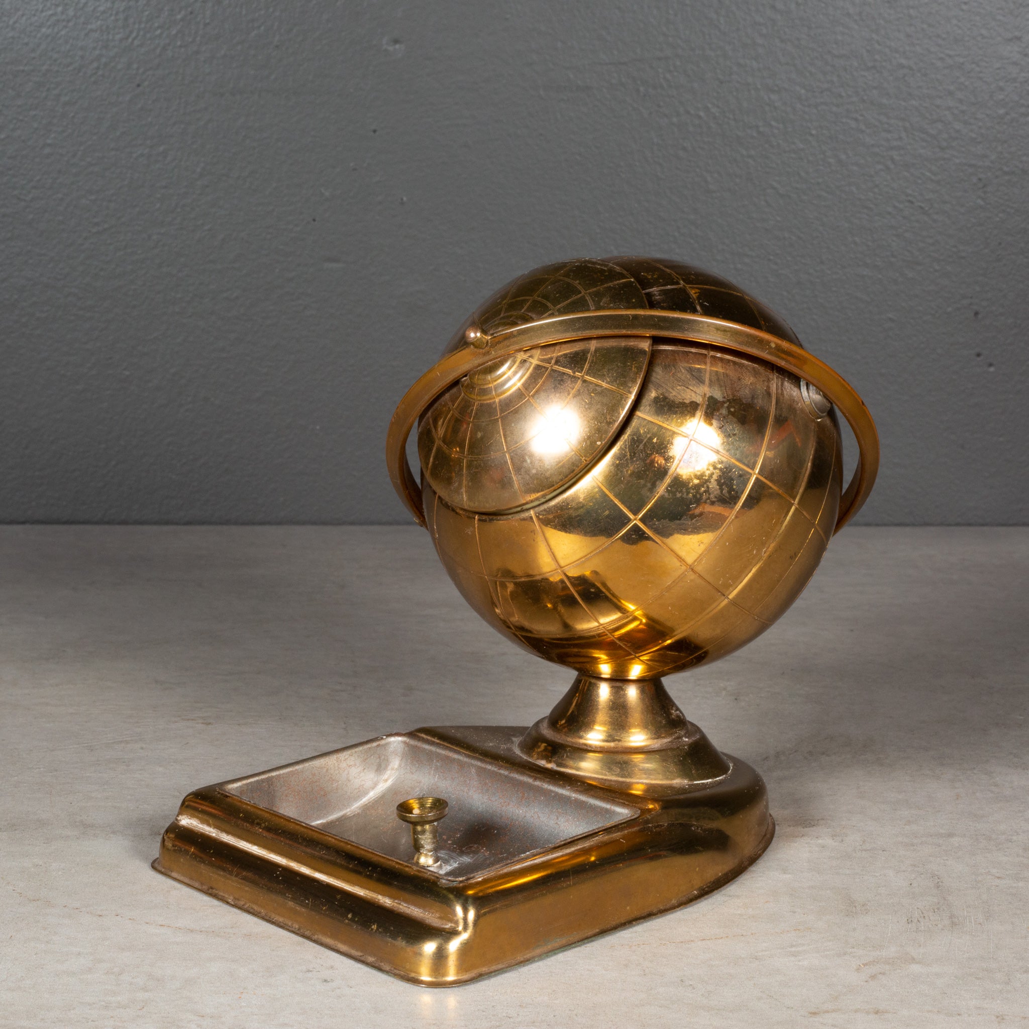 ブログ50s vintage brass globe cigarette box 地球儀型 グローブ シガレット ボックス コレクタブル 地球儀