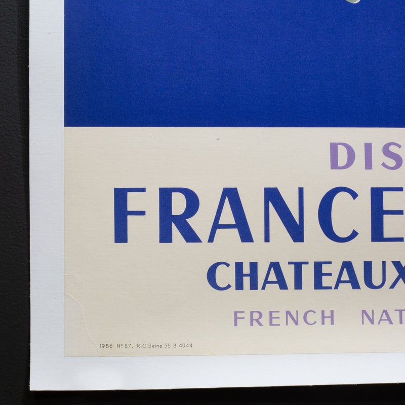 Original Rare Vintage SNCF French Travel Poster “The Chateaux of the Loire, Go by Train” c.1956