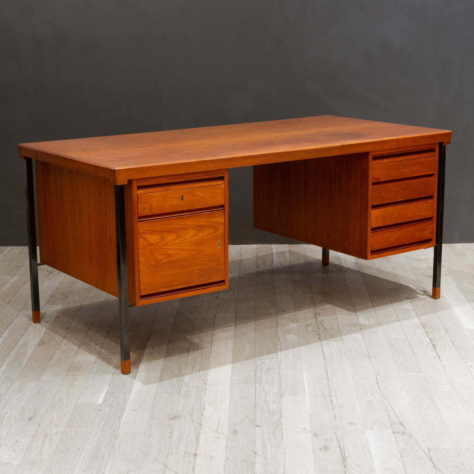 Mid-century Teak Desk by Peter Hvidt Orla Mølgaard-Nielsen for
