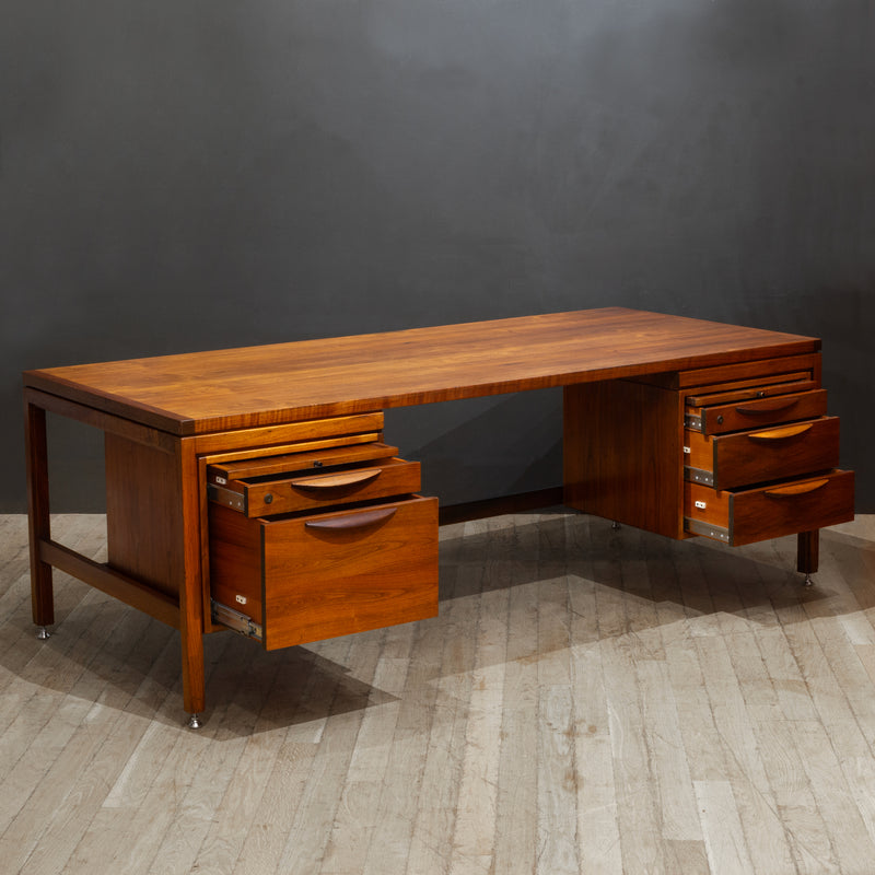 Mid-century Walnut Executive Desk by Jens Risom for Jen Risom Designs c.1950