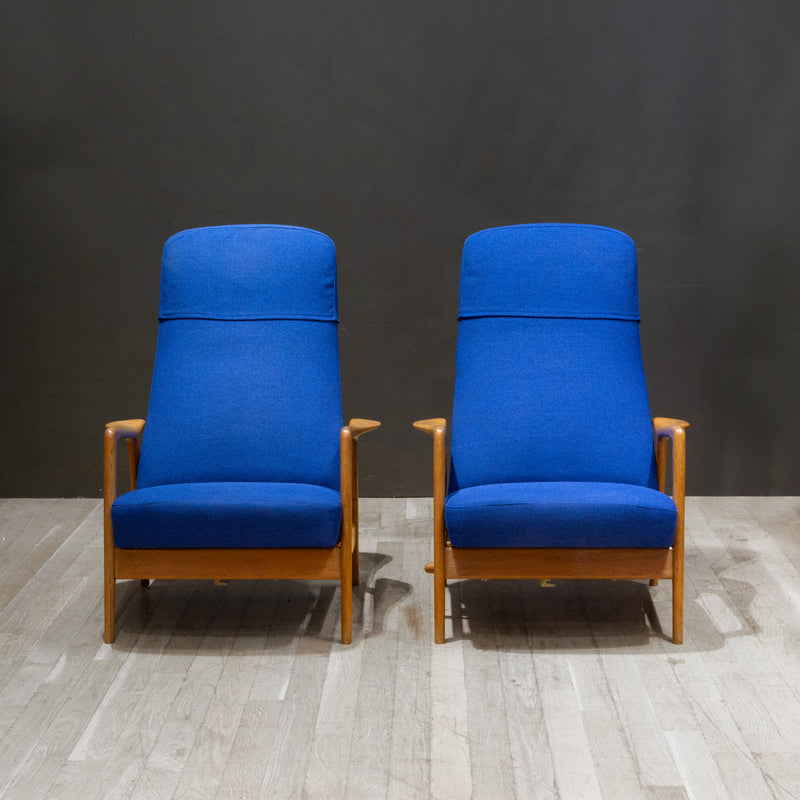 MCM Folke Ohlsson for DUX Reclining Lounge Chairs and Adjustable Ottomans c.1960