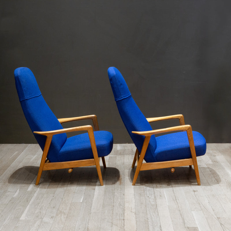 MCM Folke Ohlsson for DUX Reclining Lounge Chairs and Adjustable Ottomans c.1960