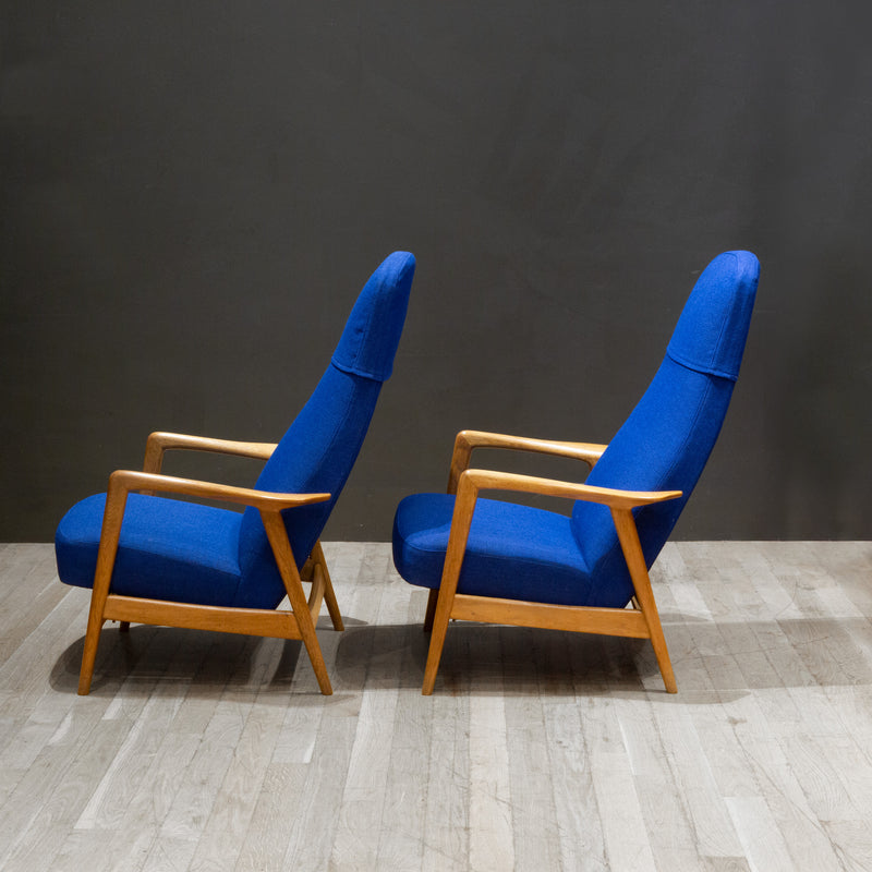 MCM Folke Ohlsson for DUX Reclining Lounge Chairs and Adjustable Ottomans c.1960