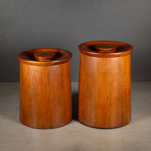 Mid-century Gladmark Teak Canisters c.1950