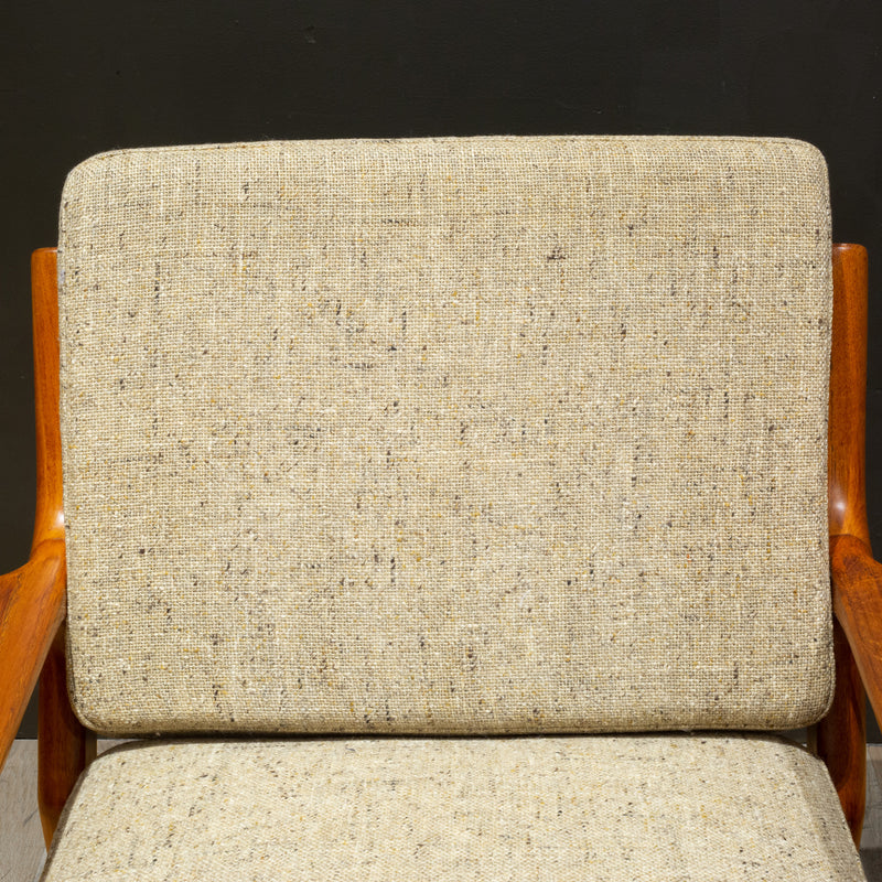 SOLD) MCM Danish style lounge chair. Original fabric. $250