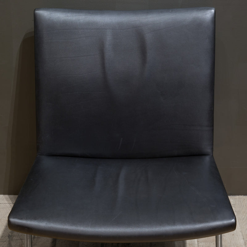 Mid-century Hans Wegner Leather "Slipper" Chairs c.1950