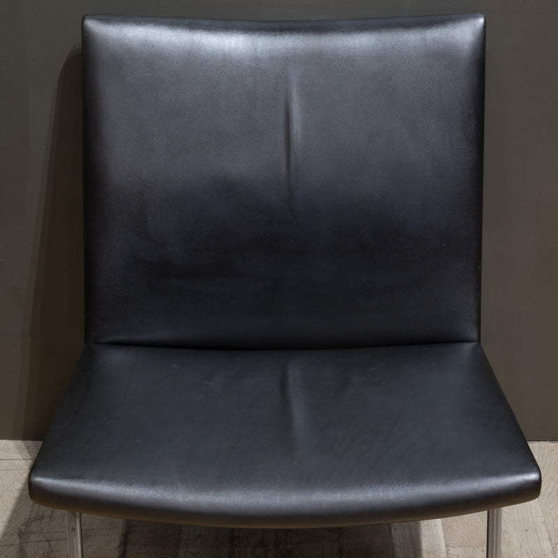 Mid-century Hans Wegner Leather "Slipper" Chairs c.1950
