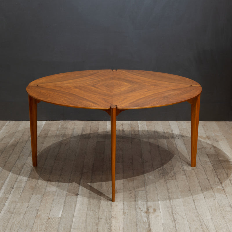 John Keal Sculpted Walnut Dining Table for Brown Saltman c.1960