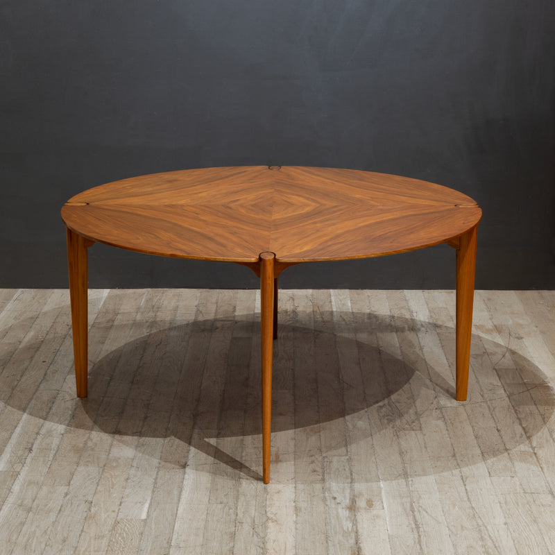John Keal Sculpted Walnut Dining Table for Brown Saltman c.1960