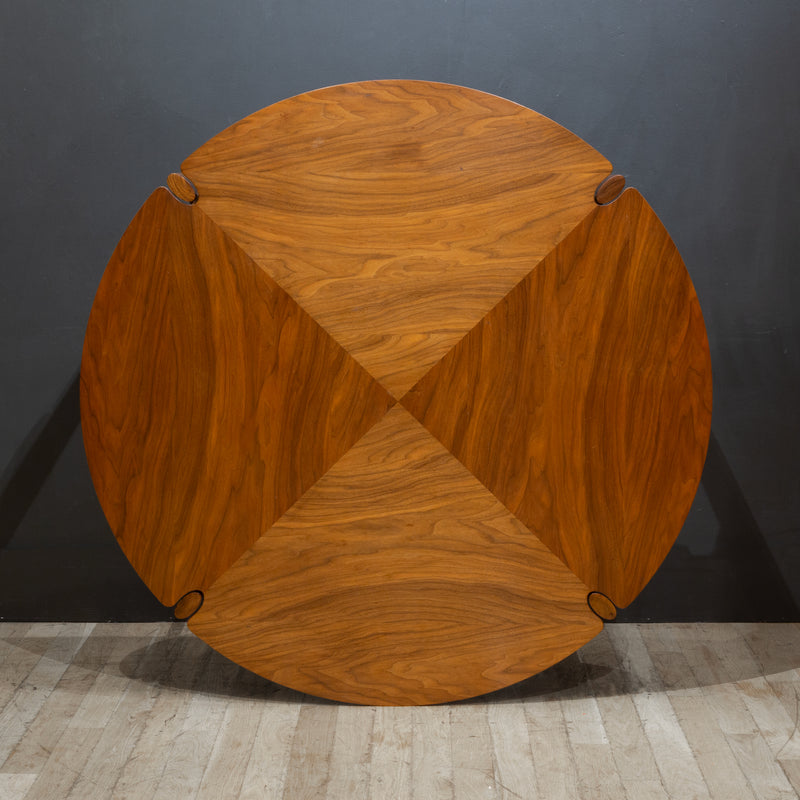 John Keal Sculpted Walnut Dining Table for Brown Saltman c.1960