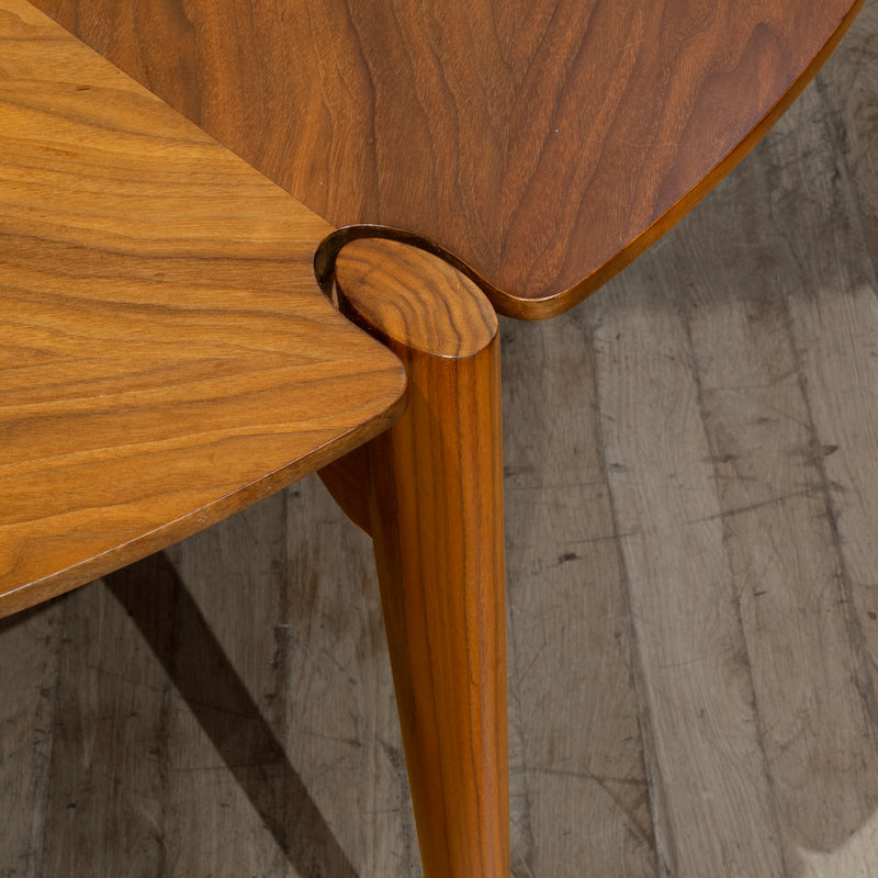 John Keal Sculpted Walnut Dining Table for Brown Saltman c.1960