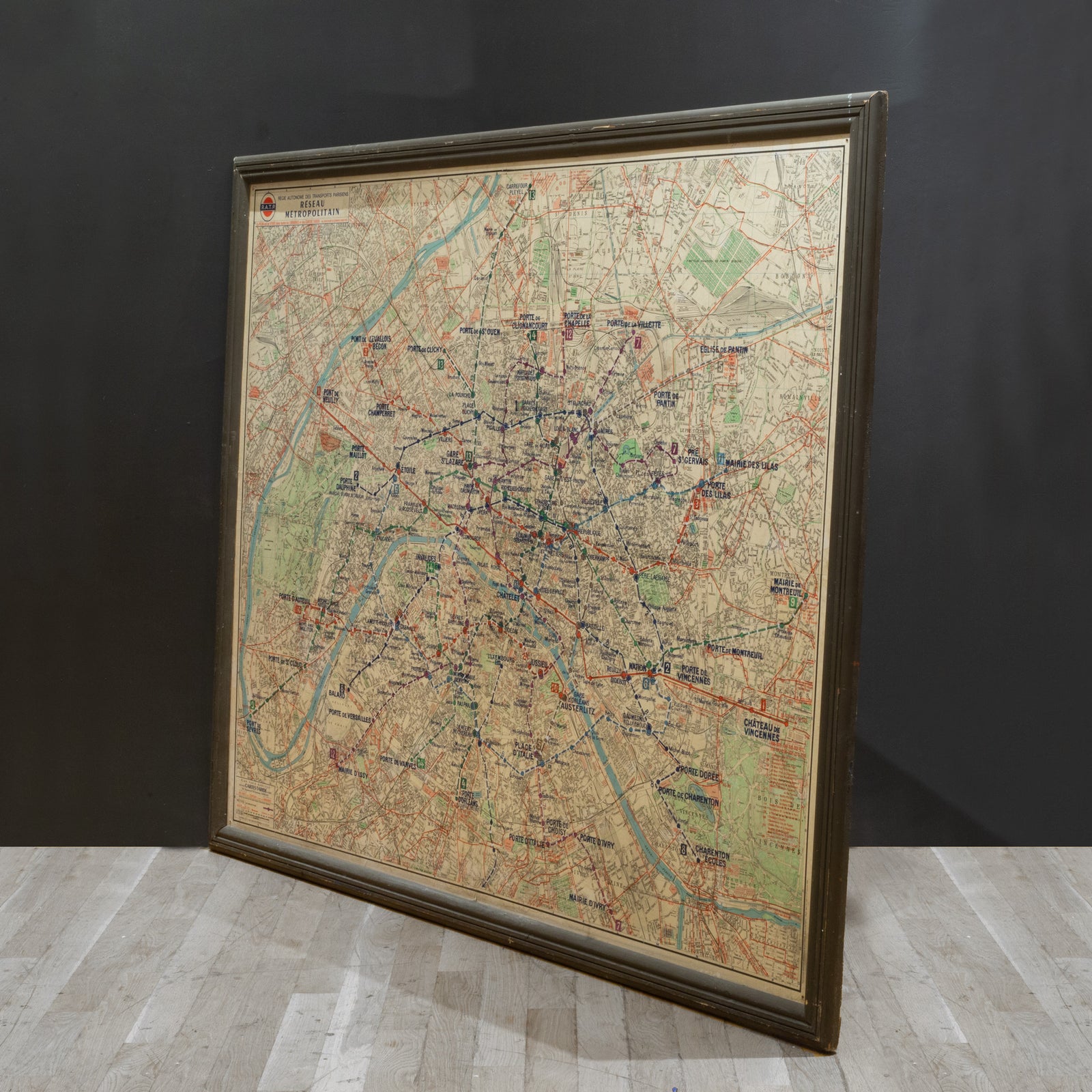 Mid-century Paris Metro Map c.1966 | S16 Home