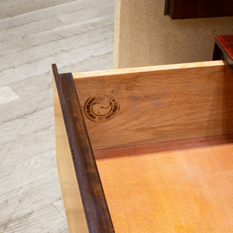 Mahogany and Cork Desk, Paul Frankl for Johnson Furniture c.1950