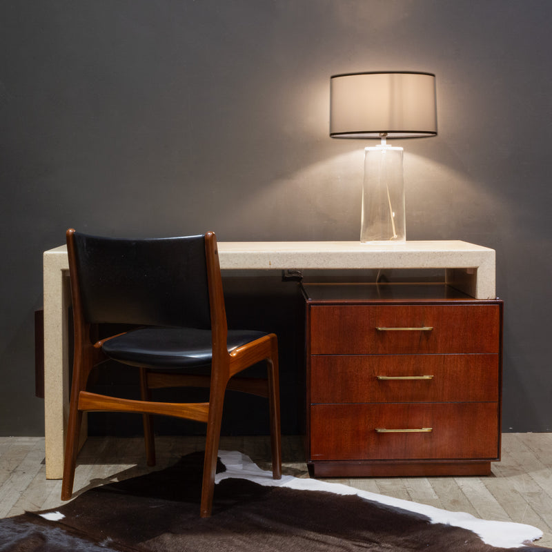 Mahogany and Cork Desk, Paul Frankl for Johnson Furniture c.1950