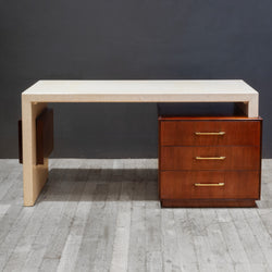 Mahogany and Cork Desk, Paul Frankl for Johnson Furniture c.1950