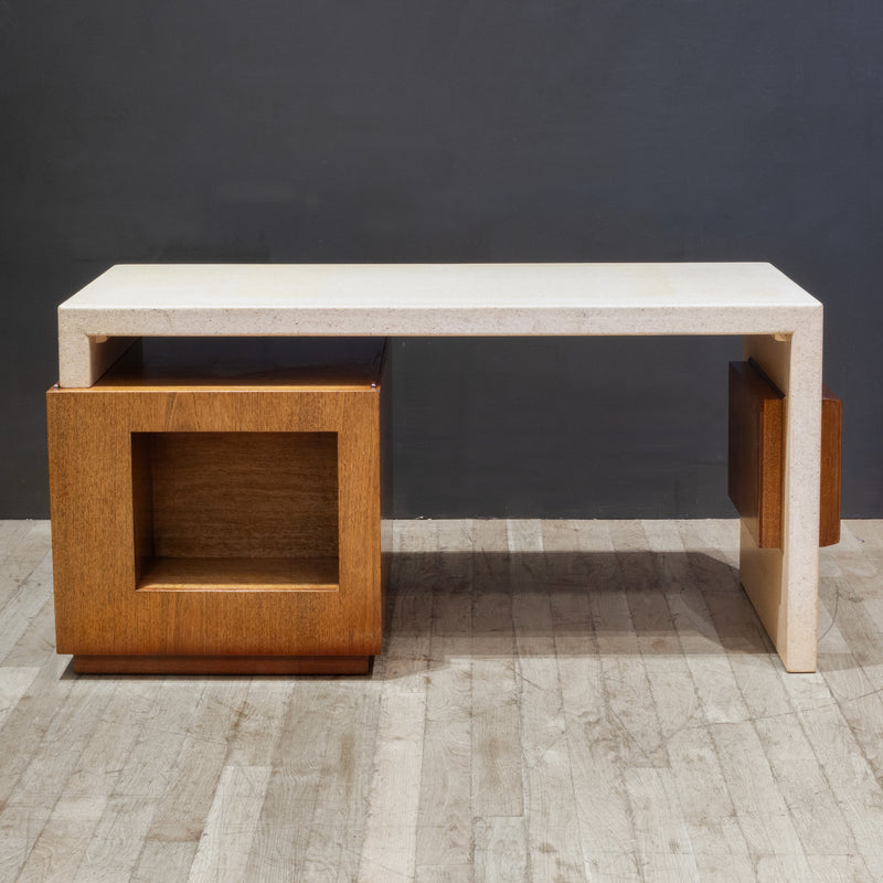 Mahogany and Cork Desk, Paul Frankl for Johnson Furniture c.1950