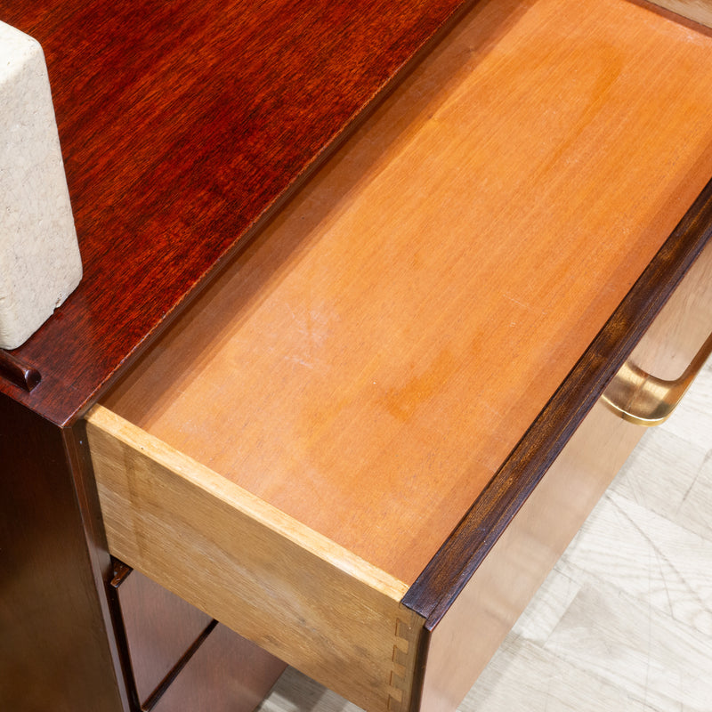 Mahogany and Cork Desk, Paul Frankl for Johnson Furniture c.1950