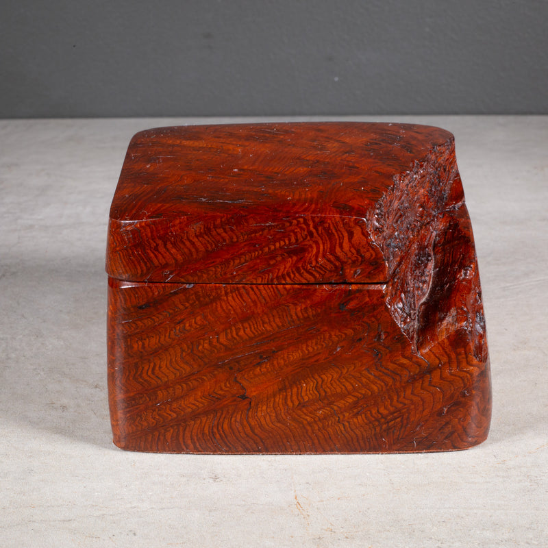 Mid-century Redwood Burl Wooden Box c.1970