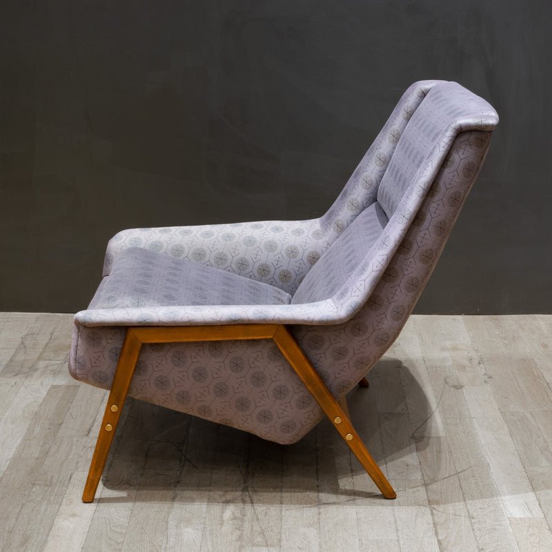 Mid-century Reupholsterd Folke Ohlsson Lounge Chair c.1950-1960