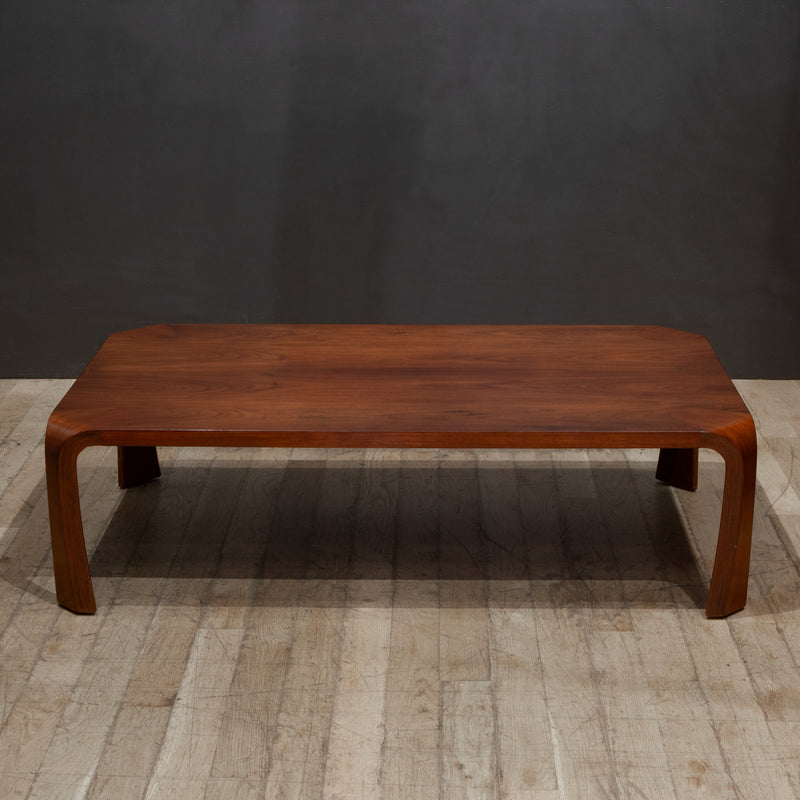 Mid-century Saburo Inui Bent Rosewood Zakatu Coffee Table by Tendo