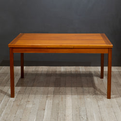 Midcentury Expandable Danish Teak Dining Table c.1960