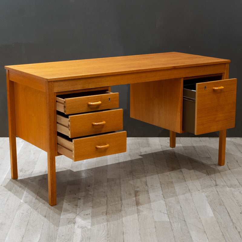 Mid-century Danish Domino Mobler Teak Desk c.1960-1970